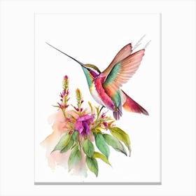 Allen S Hummingbird Cute Neon 3 Canvas Print