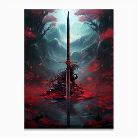 Sword In The Water 2 Canvas Print
