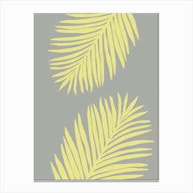 Yellow Palm Leaf Art Poster_2301630 Canvas Print