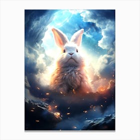 Bunny In The Clouds Canvas Print