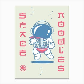 Space noodles — Retrowave poster, space poster, anime print, manga poster Canvas Print