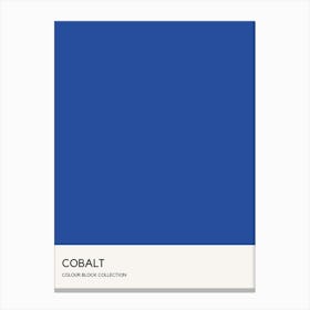 Cobalt Colour Block Poster Canvas Print