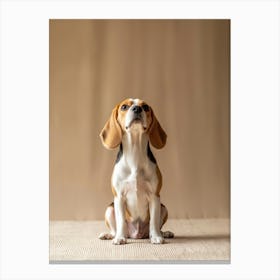 Portrait Of A Beagle.Generated AI. Wall Art Print Canvas Print