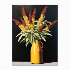 Bouquet Of Goldenrod Flowers, Autumn Fall Florals Painting 3 Canvas Print