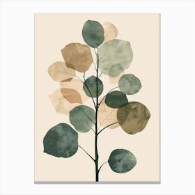 Linden Tree Minimal Japandi Illustration 3 Canvas Print