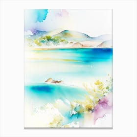 The Whitsundays Australia Watercolour Pastel Tropical Destination Canvas Print