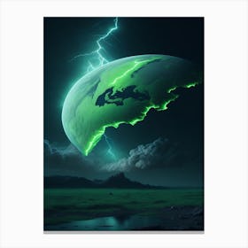 The Green Moon Canvas Print