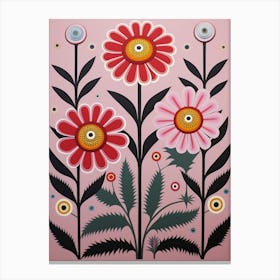Flower Motif Painting Cosmos 6 Canvas Print