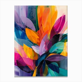 Abstract Of Colorful Leaves Canvas Print