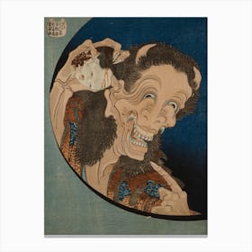 Laughing Demonesss, 1831 1832, Katsushika Hokusai Canvas Print