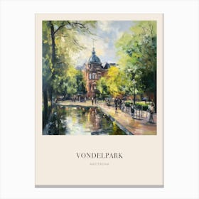 Vondelpark Amsterdam 3 Vintage Cezanne Inspired Poster Canvas Print