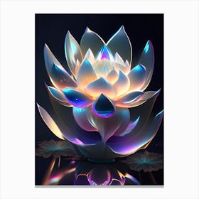 Giant Lotus Holographic 2 Canvas Print