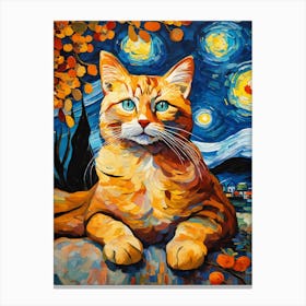 A Painting Of A Basset Hound Cat Portrait In The S (1) Canvas Print