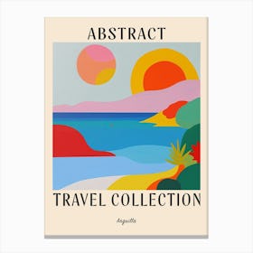 Abstract Travel Collection Poster Anguilla 1 Canvas Print