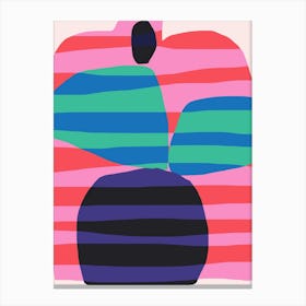 Abstract Stripe Minimal Collage 2 Canvas Print
