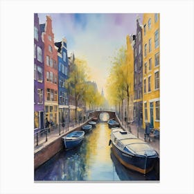 Amsterdam City Painting (21) Canvas Print