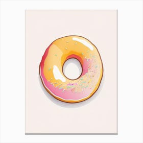 Buttermilk Donut Abstract Line Drawing 1 Canvas Print
