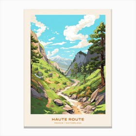 Haute Route France Switzerland 1 Hike Poster Canvas Print