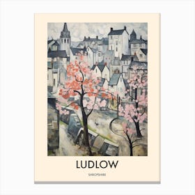 Ludlow (Shropshire) Painting 2 Travel Poster Canvas Print