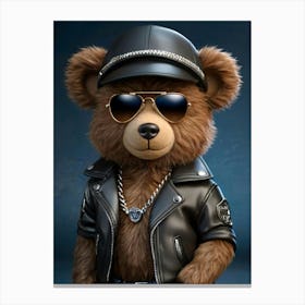 Teddy Bear In Sunglasses 2 Canvas Print