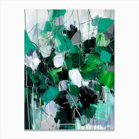 Green Abstract Painting Canvas Print