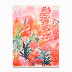 Nong Nooch Tropical Botanical Gardens Abstract Riso Style 4 Canvas Print