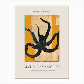 Octopus 4 Matisse Inspired Exposition Animals Poster Canvas Print