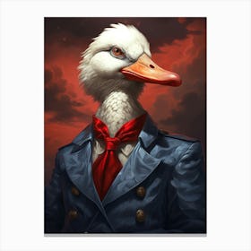 Duck In A Suit Canvas Print