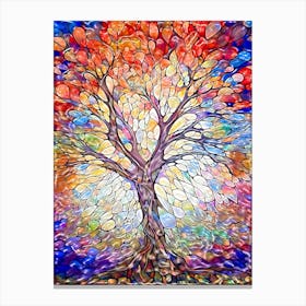 Tao Of Life Fresco Tree Canvas Print