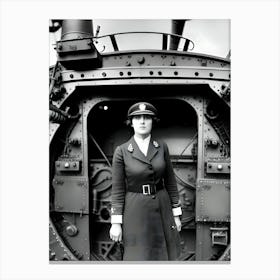 Lady In Uniform 1 Canvas Print