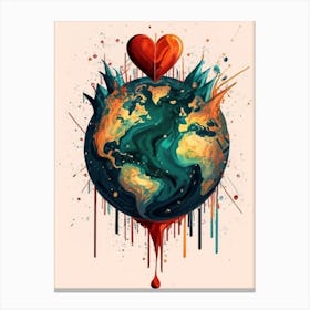 Earth Heart Canvas Print