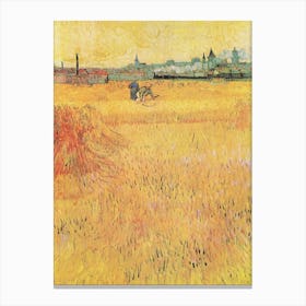 Wheat Field With View Of Arles (1888), Vincent Van Gogh Canvas Print