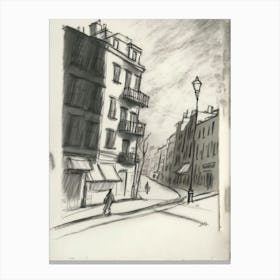 Vintage Street Sketch Canvas Print