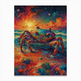 Crab On The Beach Canvas Print