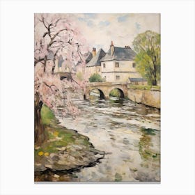 Bourton On The Water (Gloucestershire) Painting 1 Canvas Print