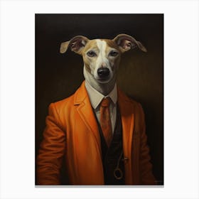 Gangster Dog Whippet 3 Canvas Print