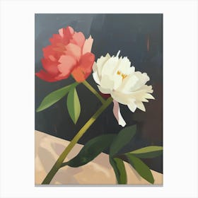 Two Peonies Canvas Print