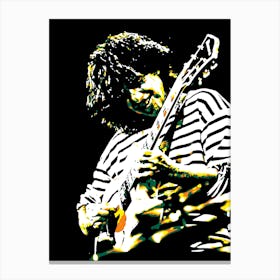 Pat Metheny American Jazz Guitarist in Pop Art Illustration Canvas Print