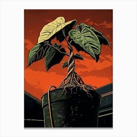 Plant In A Pot 1 Canvas Print