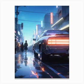 Car On The Street Canvas Print