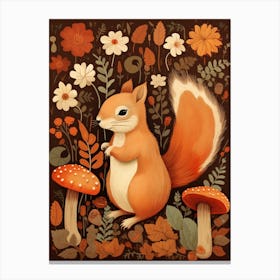 Fall Foliage Squirrel 3 Canvas Print