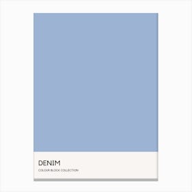 Denim Colour Block Poster Canvas Print