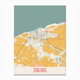 Calais Map Poster Canvas Print