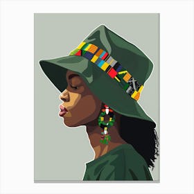 African Woman In Hat 10 Canvas Print