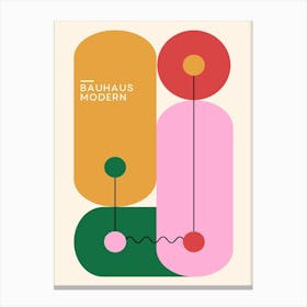 Bauhaus Modern bold circles print Canvas Print