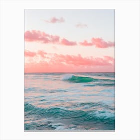 Crane Beach, Barbados Pink Photography 4 Canvas Print