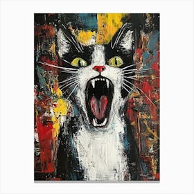 Fantastic Screaming Cat 17 Canvas Print