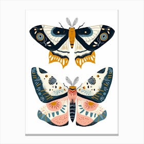 Colourful Insect Illustration Moth 35 Canvas Print