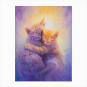 Two Kittens Hugging Canvas Print