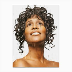 Whitney Houston 80s Canvas Print